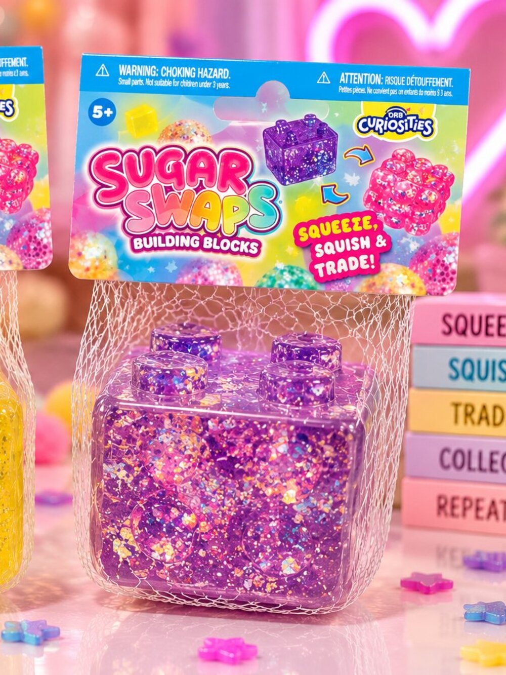 ORB Sugar Swaps Building Blocks Glitter Squishy Fidget NEW Pick Color